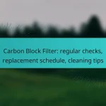 Carbon Block Filter: regular checks, replacement schedule, cleaning tips