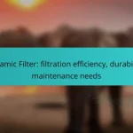 Ceramic Filter: filtration efficiency, durability, maintenance needs