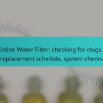 Inline Water Filter: checking for clogs, replacement schedule, system checks