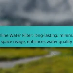 Inline Water Filter: long-lasting, minimal space usage, enhances water quality