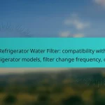 Refrigerator Water Filter: compatibility with refrigerator models, filter change frequency, cost