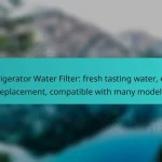 Refrigerator Water Filter: fresh tasting water, easy replacement, compatible with many models