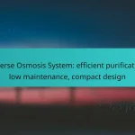 Reverse Osmosis System: efficient purification, low maintenance, compact design