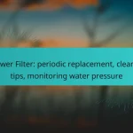 Shower Filter: periodic replacement, cleaning tips, monitoring water pressure