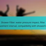 Shower Filter: water pressure impact, filter replacement interval, compatibility with showerheads