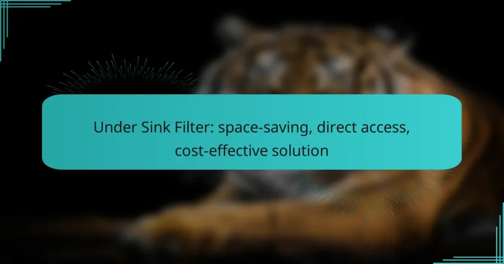 Under Sink Filter: space-saving, direct access, cost-effective solution