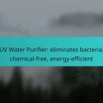 UV Water Purifier: eliminates bacteria, chemical-free, energy-efficient