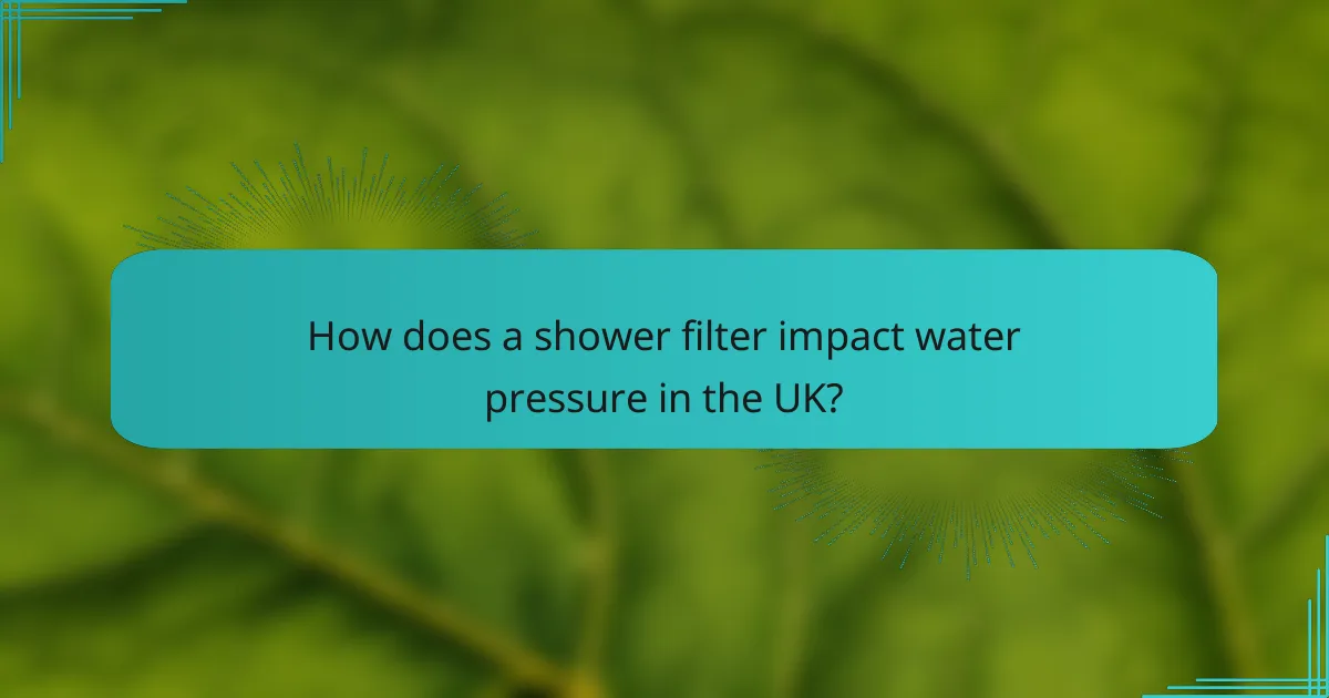 How does a shower filter impact water pressure in the UK?