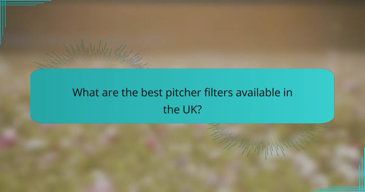 What are the best pitcher filters available in the UK?
