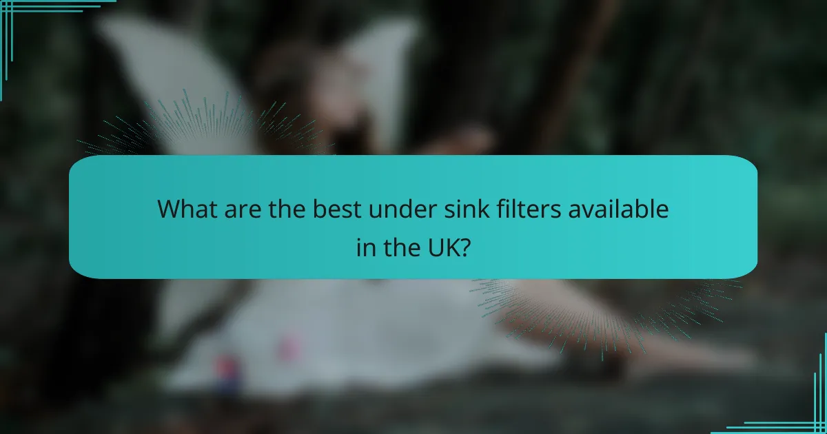 What are the best under sink filters available in the UK?