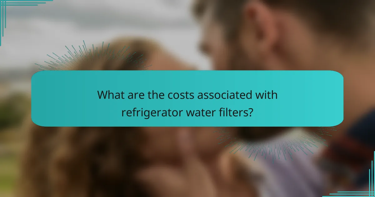 What are the costs associated with refrigerator water filters?