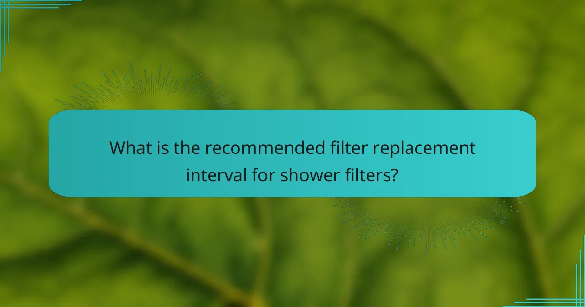 What is the recommended filter replacement interval for shower filters?