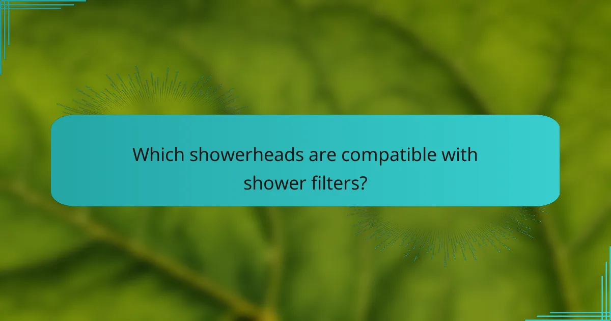 Which showerheads are compatible with shower filters?